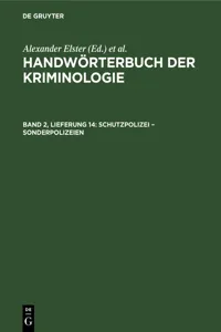 Schutzpolizei – Sonderpolizeien_cover