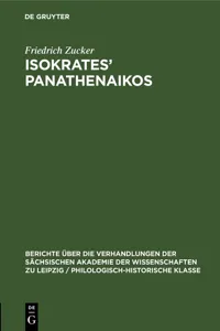 Isokrates' Panathenaikos_cover