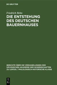 Die Entstehung des Deutschen Bauernhauses_cover