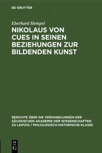 Nikolaus von Cues in seinen Beziehungen zur bildenden Kunst_cover