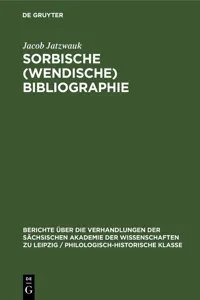 Sorbische Bibliographie_cover