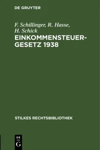 Einkommensteuergesetz 1938_cover