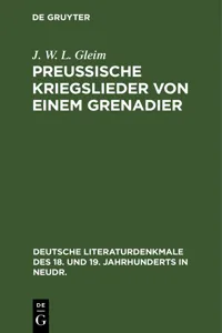 Preussische Kriegslieder von einem Grenadier_cover