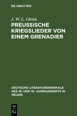 Preussische Kriegslieder von einem Grenadier