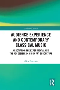 Audience Experience and Contemporary Classical Music_cover