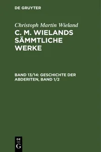 Geschichte der Abderiten, Band 1/2_cover