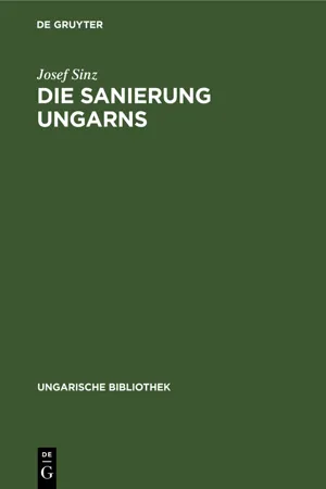 Die Sanierung Ungarns