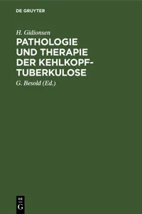 Pathologie und Therapie der Kehlkopf-Tuberkulose_cover