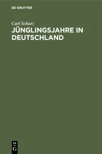 Jünglingsjahre in Deutschland_cover