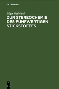 Zur Stereochemie des fünfwertigen Stickstoffes_cover