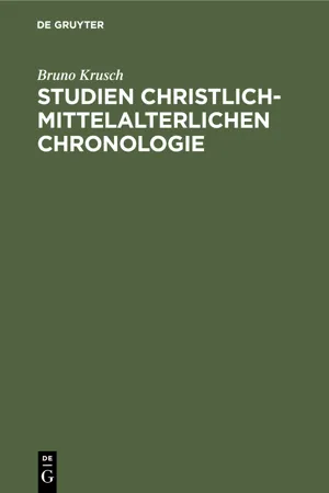 Studien christlich-mittelalterlichen Chronologie