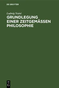 Grundlegung einer zeitgemässen Philosophie_cover