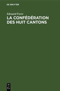 La confédération des huit cantons_cover