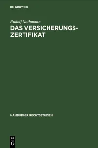 Das Versicherungs-Zertifikat_cover