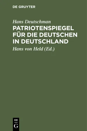 Patriotenspiegel für die Deutschen in Deutschland