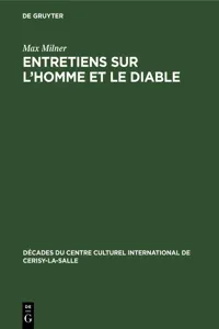 Entretiens sur L'homme et le diable_cover