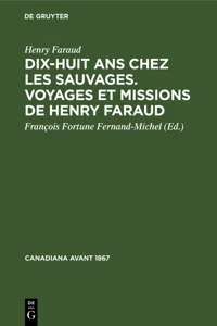 Dix-huit ans chez les sauvages. Voyages et missions de Henry Faraud_cover