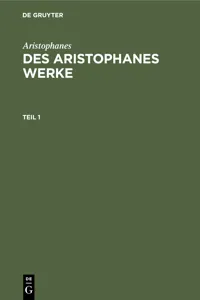 Aristophanes: Des Aristophanes Werke. Teil 1_cover