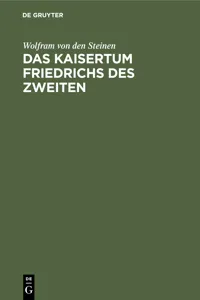 Das Kaisertum Friedrichs des Zweiten_cover