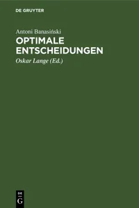 Optimale Entscheidungen_cover