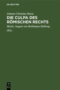 Die Culpa des Römischen Rechts_cover