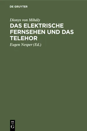 Das elektrische Fernsehen und das Telehor