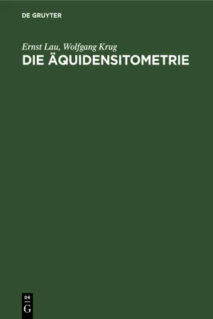 Die Äquidensitometrie