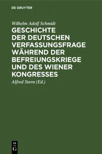 Geschichte der deutschen Verfassungsfrage während der Befreiungskriege und des Wiener Kongresses_cover