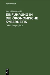 Einführung in die ökonomische Kybernetik_cover