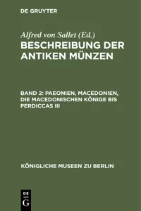 Paeonien, Macedonien, die macedonischen Könige bis Perdiccas III_cover