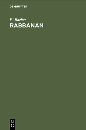 Rabbanan