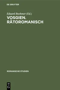 Vosgien. Rätoromanisch_cover