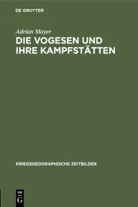 Die Vogesen und ihre Kampfstätten_cover