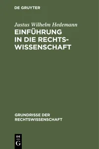 Einführung in die Rechtswissenschaft_cover