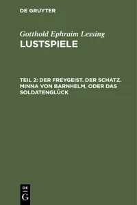 Der Freygeist. Der Schatz. Minna von Barnhelm, oder das Soldatenglück_cover