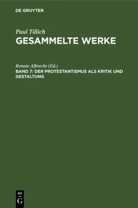 Der Protestantismus als Kritik und Gestaltung_cover