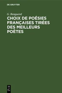 Choix de Poésies Françaises tirées des meilleurs poètes_cover