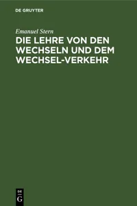 Die Lehre von den Wechseln und dem Wechsel-Verkehr_cover