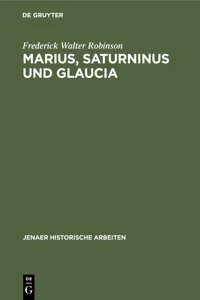 Marius, Saturninus und Glaucia_cover