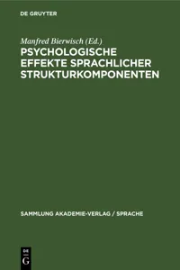 Psychologische Effekte sprachlicher Strukturkomponenten_cover