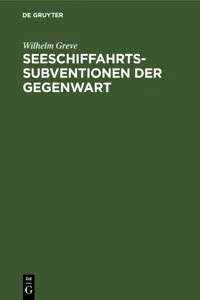 Seeschiffahrts-Subventionen der Gegenwart_cover