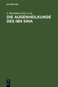 Die Augenheilkunde des Ibn Sina_cover