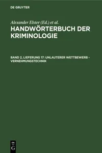 Unlauterer Wettbewerb - Vernehmungstechnik_cover