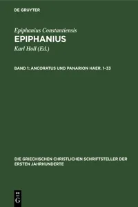 Ancoratus und Panarion Haer. 1–33_cover