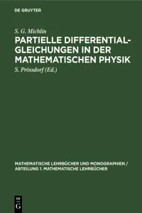 Partielle Differentialgleichungen in der Mathematischen Physik_cover