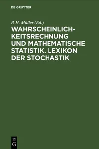 Wahrscheinlichkeitsrechnung und Mathematische Statistik. Lexikon der Stochastik_cover