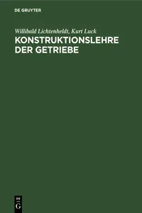 Konstruktionslehre der Getriebe_cover