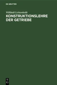 Konstruktionslehre der Getriebe_cover