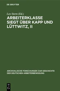 Arbeiterklasse Siegt über Kapp und Lüttwitz, II_cover