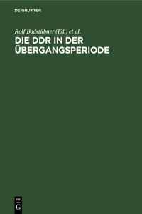 Die DDR in der Übergangsperiode_cover